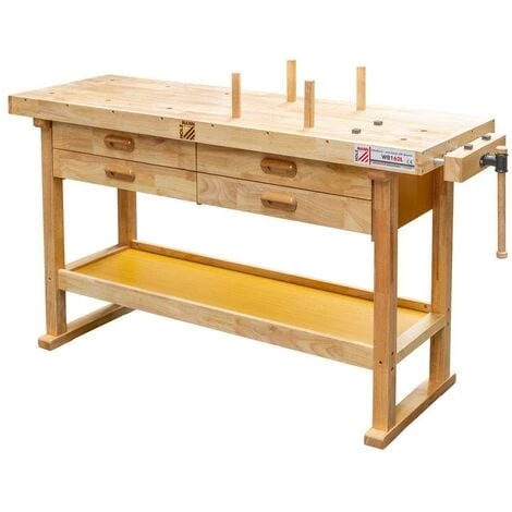 Promo ✨ ETABLI EN BOIS BANCA TRAVAIL PROFESSIONNEL 4 TIROIR HOLZMANN WB162L ???? 1 Promo ✨ ETABLI EN BOIS BANCA TRAVAIL PROFESSIONNEL 4 TIROIR HOLZMANN WB162L ????