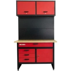 Meilleur prix ???? ETABLI D'ATELIER BANC TRAVAIL PANNEAU OUTILS ET TIROIR HOLZMANN WHL1200 ⌛