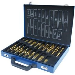 De gros ???? Holzmann Jeu De Forets Hélicoïdaux HSS, 170pcs, 1-10mm, TiN (SPS170TIN) ????